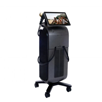 دستگاه حذف موهای لیزری با دکمه توقف اضطراری با سیستم خنک کننده آب و هوای نیمه هادی که از حذف مو اطمینان می دهد